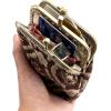 imageBurnout Velvet Double Kiss Clasp Coin Purse PouchVintage Change Wallet Card HolderTraditional Coffee