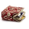 imageBurnout Velvet Double Kiss Clasp Coin Purse PouchVintage Change Wallet Card HolderTraditional Red