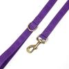 imageOrganic Cotton Dog Leash for SmallMedium and Large BreedBrass Hardware Pet Leash for WalkingRunning and Training 6FTPurple Tornado