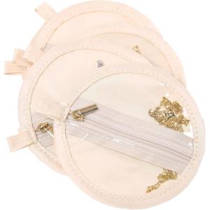 imageAngelinas Palace 6PCS Velvet Jewelry Pouches Double Sides Travel Jewelry Organizer Portable Storage Bag for Necklaces Bracelets Watches RingsBeige