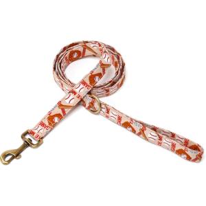 imageOrganic Cotton Dog Leash for SmallMedium and Large BreedBrass Hardware Pet Leash for WalkingRunning and Training 6FTBaseball