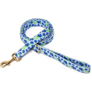 imageOrganic Cotton Dog Leash for SmallMedium and Large BreedBrass Hardware Pet Leash for WalkingRunning and Training 6FTBlueberry