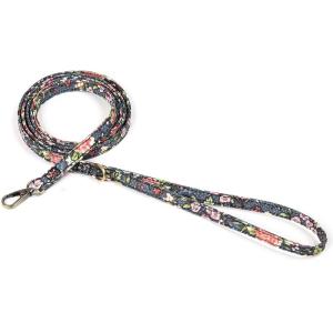 imageOrganic Cotton Dog Leash for SmallMedium and Large BreedBrass Hardware Pet Leash for WalkingRunning and Training 6FTBouquet Grey