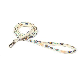 imageOrganic Cotton Dog Leash for SmallMedium and Large BreedBrass Hardware Pet Leash for WalkingRunning and Training 6FTColorful Leopard