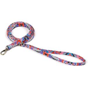 imageOrganic Cotton Dog Leash for SmallMedium and Large BreedBrass Hardware Pet Leash for WalkingRunning and Training 6FTFantasy
