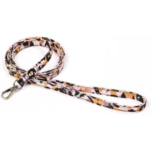 imageOrganic Cotton Dog Leash for SmallMedium and Large BreedBrass Hardware Pet Leash for WalkingRunning and Training 6FTLeopard