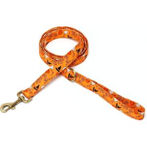 imageOrganic Cotton Dog Leash for SmallMedium and Large BreedBrass Hardware Pet Leash for WalkingRunning and Training 6FTMagic Halloween