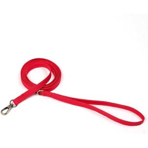 imageOrganic Cotton Dog Leash for SmallMedium and Large BreedBrass Hardware Pet Leash for WalkingRunning and Training 6FTPoinciana Red
