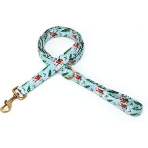 imageOrganic Cotton Dog Leash for SmallMedium and Large BreedBrass Hardware Pet Leash for WalkingRunning and Training 6FTThe Santa