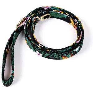 imageOrganic Cotton Dog Leash for SmallMedium and Large BreedBrass Hardware Pet Leash for WalkingRunning and Training 6FTTropical Night