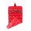 imageAngelinas Palace Brac Jewelry Hanger Organizer home storage hanger and travel organizer rollup with detachable holders and cover protection Diamond RedDiamond Red