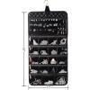 imageAngelinas Palace Brac Jewelry Hanger Organizer home storage hanger and travel organizer rollup with detachable holders and cover protection Diamond RedDiamond Black