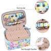 imageAngelinas Palace Jewelry Organizer Case Bridesmaid Gifts Travel Bag Vegan Leather Box for Necklace Earring Bracelet Ringblossom pinkBlossom blue