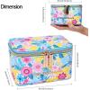 imageAngelinas Palace Jewelry Organizer Case Bridesmaid Gifts Travel Bag Vegan Leather Box for Necklace Earring Bracelet Ringblossom pinkBlossom blue