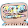 imageAngelinas Palace Jewelry Organizer Case Bridesmaid Gifts Travel Bag Vegan Leather Box for Necklace Earring Bracelet Ringblossom pinkBlossom blue