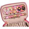 imageAngelinas Palace Jewelry Organizer Case Bridesmaid Gifts Travel Bag Vegan Leather Box for Necklace Earring Bracelet Ringblossom pinkBlossom fuschia