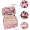 imageAngelinas Palace Jewelry Organizer Case Bridesmaid Gifts Travel Bag Vegan Leather Box for Necklace Earring Bracelet Ringblossom pinkBlossom pink