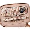 imageAngelinas Palace Jewelry Organizer Case Bridesmaid Gifts Travel Bag Vegan Leather Box for Necklace Earring Bracelet Ringblossom pinkBlossom tan