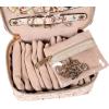 imageAngelinas Palace Jewelry Organizer Case Bridesmaid Gifts Travel Bag Vegan Leather Box for Necklace Earring Bracelet Ringblossom pinkBlossom tan