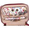 imageAngelinas Palace Jewelry Organizer Case Bridesmaid Gifts Travel Bag Vegan Leather Box for Necklace Earring Bracelet Ringblossom pinkBlossom wine