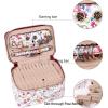 imageAngelinas Palace Jewelry Organizer Case Bridesmaid Gifts Travel Bag Vegan Leather Box for Necklace Earring Bracelet Ringblossom pinkBlossom wine