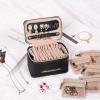imageAngelinas Palace Jewelry Organizer Case Bridesmaid Gifts Travel Bag Vegan Leather Box for Necklace Earring Bracelet Ringblossom pinkblack