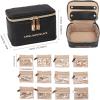 imageAngelinas Palace Jewelry Organizer Case Bridesmaid Gifts Travel Bag Vegan Leather Box for Necklace Earring Bracelet Ringblossom pinkblack