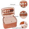 imageAngelinas Palace Jewelry Organizer Case Bridesmaid Gifts Travel Bag Vegan Leather Box for Necklace Earring Bracelet Ringblossom pinkbran