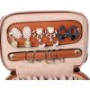 imageAngelinas Palace Jewelry Organizer Case Bridesmaid Gifts Travel Bag Vegan Leather Box for Necklace Earring Bracelet Ringblossom pinkbran
