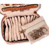 imageAngelinas Palace Jewelry Organizer Case Bridesmaid Gifts Travel Bag Vegan Leather Box for Necklace Earring Bracelet Ringblossom pinkbran