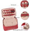 imageAngelinas Palace Jewelry Organizer Case Bridesmaid Gifts Travel Bag Vegan Leather Box for Necklace Earring Bracelet Ringblossom pinkbrandy