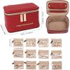 imageAngelinas Palace Jewelry Organizer Case Bridesmaid Gifts Travel Bag Vegan Leather Box for Necklace Earring Bracelet Ringblossom pinkbrandy