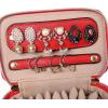 imageAngelinas Palace Jewelry Organizer Case Bridesmaid Gifts Travel Bag Vegan Leather Box for Necklace Earring Bracelet Ringblossom pinkbright red