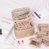 imageAngelinas Palace Jewelry Organizer Case Bridesmaid Gifts Travel Bag Vegan Leather Box for Necklace Earring Bracelet Ringblossom pinkchampagne