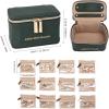 imageAngelinas Palace Jewelry Organizer Case Bridesmaid Gifts Travel Bag Vegan Leather Box for Necklace Earring Bracelet Ringblossom pinkdeep evergreen
