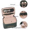 imageAngelinas Palace Jewelry Organizer Case Bridesmaid Gifts Travel Bag Vegan Leather Box for Necklace Earring Bracelet Ringblossom pinkdeep evergreen
