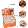 imageAngelinas Palace Jewelry Organizer Case Bridesmaid Gifts Travel Bag Vegan Leather Box for Necklace Earring Bracelet Ringblossom pinklight terracotta