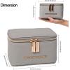 imageAngelinas Palace Jewelry Organizer Case Bridesmaid Gifts Travel Bag Vegan Leather Box for Necklace Earring Bracelet Ringblossom pinkpearl grey