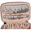 imageAngelinas Palace Jewelry Organizer Case Bridesmaid Gifts Travel Bag Vegan Leather Box for Necklace Earring Bracelet Ringblossom pinkpearl grey