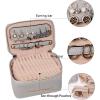 imageAngelinas Palace Jewelry Organizer Case Bridesmaid Gifts Travel Bag Vegan Leather Box for Necklace Earring Bracelet Ringblossom pinkpearl grey