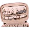 imageAngelinas Palace Jewelry Organizer Case Bridesmaid Gifts Travel Bag Vegan Leather Box for Necklace Earring Bracelet Ringblossom pinksoft pink