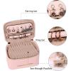 imageAngelinas Palace Jewelry Organizer Case Bridesmaid Gifts Travel Bag Vegan Leather Box for Necklace Earring Bracelet Ringblossom pinksoft pink