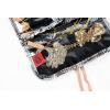 imageAngelinas Palace Lygen Leather Travel Jewelry Organizer Roll Foldable Jewelry Storage Bag Portable Holder Zipper Pockets for Necklaces Earrings Bracelets Rings Watches Brown SnakeskinBlue snakeskin
