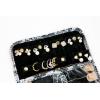 imageAngelinas Palace Lygen Leather Travel Jewelry Organizer Roll Foldable Jewelry Storage Bag Portable Holder Zipper Pockets for Necklaces Earrings Bracelets Rings Watches Brown SnakeskinBlue snakeskin