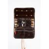 imageAngelinas Palace Lygen Leather Travel Jewelry Organizer Roll Foldable Jewelry Storage Bag Portable Holder Zipper Pockets for Necklaces Earrings Bracelets Rings Watches Brown SnakeskinBrown snakeskin