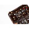 imageAngelinas Palace Lygen Leather Travel Jewelry Organizer Roll Foldable Jewelry Storage Bag Portable Holder Zipper Pockets for Necklaces Earrings Bracelets Rings Watches Brown SnakeskinBrown snakeskin