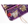 imageAngelinas Palace Lygen Leather Travel Jewelry Organizer Roll Foldable Jewelry Storage Bag Portable Holder Zipper Pockets for Necklaces Earrings Bracelets Rings Watches Brown SnakeskinPurple snakeskin