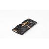 imageAngelinas Palace Lygen Leather Travel Jewelry Organizer Roll Foldable Jewelry Storage Bag Portable Holder Zipper Pockets for Necklaces Earrings Bracelets Rings Watches Brown SnakeskinDiamond black