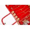 imageAngelinas Palace Lygen Leather Travel Jewelry Organizer Roll Foldable Jewelry Storage Bag Portable Holder Zipper Pockets for Necklaces Earrings Bracelets Rings Watches Brown SnakeskinMetallic gold