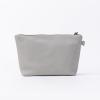 imageAngelinas Palace Personalized Makeup BagEmbossed Name Vegan Leather Cosmetic BagDurable Zipper Waterproof Travel Toiletry BagPearl Grey